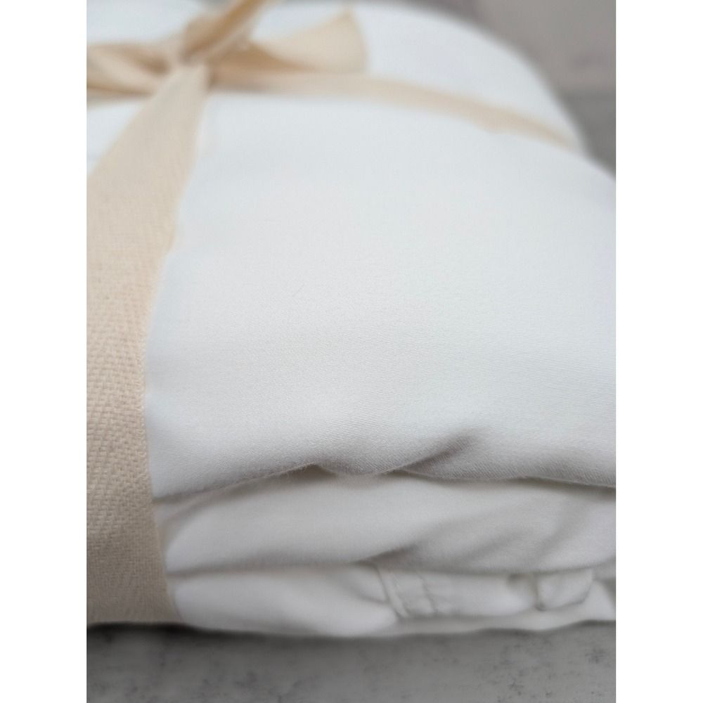 Quince Bamboo Duvet Cover King Cal King Size White Silky Smooth Cooling Bedding - Picture 3 of 6